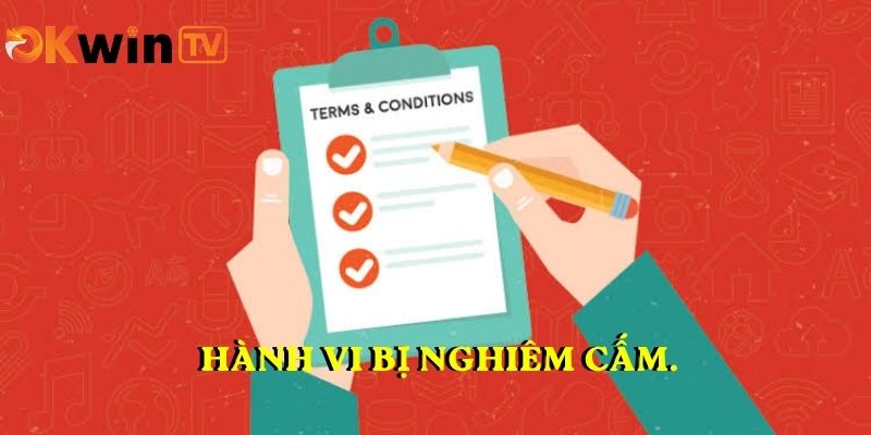 Điều khoản sử dụng về hành vi bị nghiêm cấm.